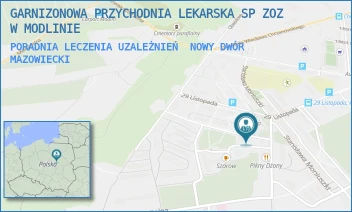 PORADNIA LECZENIA UZALEŻNIEŃ - GARNIZONOWA PRZYCHODNIA LEKARSKA SP ZOZ W MODLINIE - OBROŃCÓW MODLINA 83,  NOWY DWÓR MAZOWIECKI