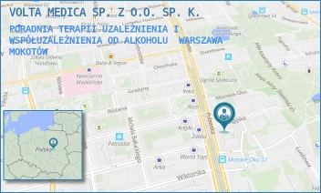 PORADNIA TERAPII UZALEŻNIENIA I WSPÓŁUZALEŻNIENIA OD ALKOHOLU - VOLTA MEDICA SP. Z O.O. SP. K. - BELGIJSKA 11/8,  WARSZAWA MOKOTÓW