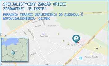 PORADNIA TERAPII UZALEŻNIENIA OD ALKOHOLU I WSPÓŁUZALEŻNIENIA - SPECJALISTYCZNY ZAKŁAD OPIEKI ZDROWOTNEJ "ELIKSIR" - UL. CZĘSTOCHOWSKA 31,  OZIMEK