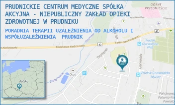 PORADNIA TERAPII UZALEŻNIENIA OD ALKOHOLU I WSPÓŁUZALEŻNIENIA - PRUDNICKIE CENTRUM MEDYCZNE SPÓŁKA AKCYJNA - NIEPUBLICZNY ZAKŁAD OPIEKI ZDROWOTNEJ W PRUDNIKU - UL. KOŚCIUSZKI 55A,  PRUDNIK