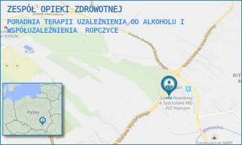 PORADNIA TERAPII UZALEŻNIENIA OD ALKOHOLU I WSPÓŁUZALEŻNIENIA - ZESPÓŁ OPIEKI ZDROWOTNEJ - UL. KSIĘDZA KARDYNAŁA STEFANA WYSZYŃSKIEGO 54,  ROPCZYCE