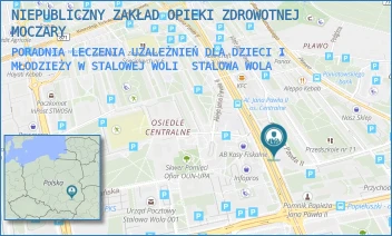 PORADNIA LECZENIA UZALEŻNIEŃ DLA DZIECI I MŁODZIEŻY W STALOWEJ WOLI - NIEPUBLICZNY ZAKŁAD OPIEKI ZDROWOTNEJ MOCZARY - ALEJE JANA PAWŁA II 2B,  STALOWA WOLA