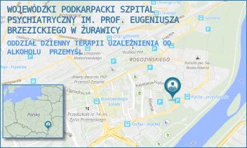 ODDZIAŁ DZIENNY TERAPII UZALEŻNIENIA OD ALKOHOLU - WOJEWÓDZKI PODKARPACKI SZPITAL PSYCHIATRYCZNY IM. PROF. EUGENIUSZA BRZEZICKIEGO W ŻURAWICY - WYBRZEŻE MARSZAŁKA FERDYNANDA FOCHA 31,  PRZEMYŚL