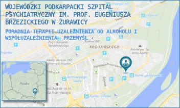 PORADNIA TERAPII UZALEŻNIENIA OD ALKOHOLU I WSPÓŁUZALEŻNIENIA - WOJEWÓDZKI PODKARPACKI SZPITAL PSYCHIATRYCZNY IM. PROF. EUGENIUSZA BRZEZICKIEGO W ŻURAWICY - UL. M.F. FOCHA 31,  PRZEMYŚL