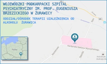 ODDZIAŁ/OŚRODEK TERAPII UZALEŻNIENIA OD ALKOHOLU - WOJEWÓDZKI PODKARPACKI SZPITAL PSYCHIATRYCZNY IM. PROF. EUGENIUSZA BRZEZICKIEGO W ŻURAWICY - UL. RÓŻANA 9,  ŻURAWICA