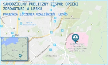 PORADNIA LECZENIA UZALEŻNIEŃ - SAMODZIELNY PUBLICZNY ZESPÓŁ OPIEKI ZDROWOTNEJ W LESKU - UL. KOCHANOWSKIEGO 2,  LESKO