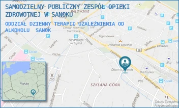 ODDZIAŁ DZIENNY TERAPII UZALEŻNIENIA OD ALKOHOLU - SAMODZIELNY PUBLICZNY ZESPÓŁ OPIEKI ZDROWOTNEJ W SANOKU - UL. LIPIŃSKIEGO 10,  SANOK