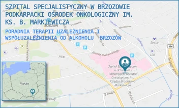 PORADNIA TERAPII UZALEŻNIENIA I WSPÓŁUZALEŻNIENIA OD ALKOHOLU - SZPITAL SPECJALISTYCZNY W BRZOZOWIE PODKARPACKI OŚRODEK ONKOLOGICZNY IM. KS. B. MARKIEWICZA - UL. KS. J. BIELAWSKIEGO 18,  BRZOZÓW