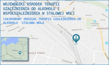 CAŁODOBOWY ODDZIAŁ TERAPII UZALEŻNIENIA OD ALKOHOLU - WOJEWÓDZKI OŚRODEK TERAPII UZALEŻNIENIA OD ALKOHOLU I WSPÓŁUZALEŻNIENIA W STALOWEJ WOLI - UL. JAROSŁAWA DĄBROWSKIEGO 7,  STALOWA WOLA