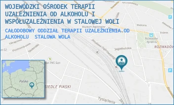CAŁODOBOWY ODDZIAŁ TERAPII UZALEŻNIENIA OD ALKOHOLU - WOJEWÓDZKI OŚRODEK TERAPII UZALEŻNIENIA OD ALKOHOLU I WSPÓŁUZALEŻNIENIA W STALOWEJ WOLI - UL. DĄBROWSKIEGO 7,  STALOWA WOLA