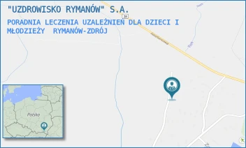 PORADNIA LECZENIA UZALEŻNIEŃ DLA DZIECI I MŁODZIEŻY - "UZDROWISKO RYMANÓW" S.A. - UL. ZDROJOWA 54,  RYMANÓW-ZDRÓJ