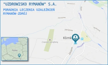 PORADNIA LECZENIA UZALEŻNIEŃ - "UZDROWISKO RYMANÓW" S.A. - UL. ZDROJOWA 55,  RYMANÓW-ZDRÓJ