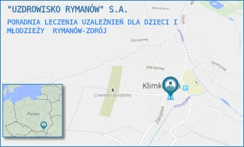 PORADNIA LECZENIA UZALEŻNIEŃ DLA DZIECI I MŁODZIEŻY - "UZDROWISKO RYMANÓW" S.A. - UL. ZDROJOWA 55,  RYMANÓW-ZDRÓJ
