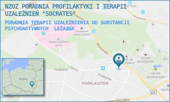 PORADNIA TERAPII UZALEŻNIENIA OD SUBSTANCJI PSYCHOAKTYWNYCH - NZOZ PORADNIA PROFILAKTYKI I TERAPII UZALEŻNIEŃ "SOCRATES" - UL. PLAC MARIACKI 9,  LEŻAJSK