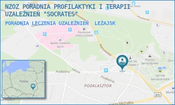 PORADNIA LECZENIA UZALEŻNIEŃ - NZOZ PORADNIA PROFILAKTYKI I TERAPII UZALEŻNIEŃ "SOCRATES" - UL. PLAC MARIACKI 9,  LEŻAJSK