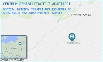 ODDZIAŁ DZIENNY TERAPII UZALEŻNIENIA OD SUBSTANCJI PSYCHOAKTYWNYCH - CENTRUM REHABILITACJI I ADAPTACJI - DWORAKI STAŚKI 46,  SOKOŁY