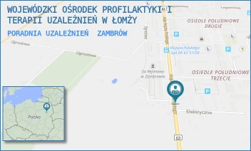 PORADNIA UZALEŻNIEŃ - WOJEWÓDZKI OŚRODEK PROFILAKTYKI I TERAPII UZALEŻNIEŃ W ŁOMŻY - AL.WOJSKA POLSKIEGO 49,  ZAMBRÓW