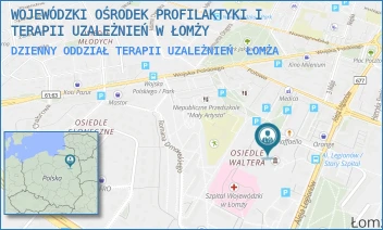 DZIENNY ODDZIAŁ TERAPII UZALEŻNIEŃ - WOJEWÓDZKI OŚRODEK PROFILAKTYKI I TERAPII UZALEŻNIEŃ W ŁOMŻY - MARII SKŁODOWSKIEJ CURIE 1, ŁOMŻA