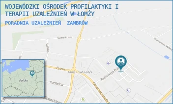 PORADNIA UZALEŻNIEŃ - WOJEWÓDZKI OŚRODEK PROFILAKTYKI I TERAPII UZALEŻNIEŃ W ŁOMŻY - KAZIMIERZA PUŁASKIEGO 4A,  ZAMBRÓW