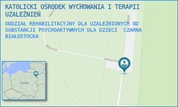 ODDZIAŁ REHABILITACYJNY DLA UZALEŻNIONYCH OD SUBSTANCJI PSYCHOAKTYWNYCH DLA DZIECI - KATOLICKI OŚRODEK WYCHOWANIA I TERAPII UZALEŻNIEŃ - CHMIELNIK 15,  CZARNA BIAŁOSTOCKA