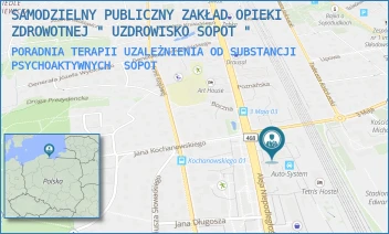 PORADNIA TERAPII UZALEŻNIENIA OD SUBSTANCJI PSYCHOAKTYWNYCH - " UZDROWISKO SOPOT " SP. Z O.O. - UL. 3-GO MAJA 67-69,  SOPOT