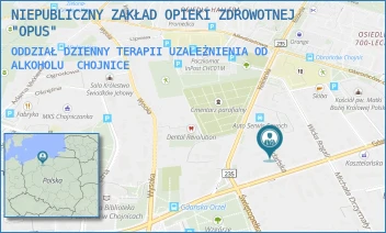 ODDZIAŁ DZIENNY TERAPII UZALEŻNIENIA OD ALKOHOLU - NIEPUBLICZNY ZAKŁAD OPIEKI ZDROWOTNEJ "OPUS" - UL. GDAŃSKA 15B,  CHOJNICE