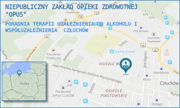 PORADNIA TERAPII UZALEŻNIENIA OD ALKOHOLU I WSPÓŁUZALEŻNIENIA - NIEPUBLICZNY ZAKŁAD OPIEKI ZDROWOTNEJ "OPUS" - UL. OS.WAZÓW 8,  CZŁUCHÓW