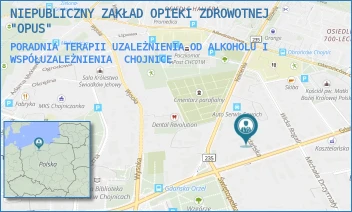 PORADNIA TERAPII UZALEŻNIENIA OD ALKOHOLU I WSPÓŁUZALEŻNIENIA - NIEPUBLICZNY ZAKŁAD OPIEKI ZDROWOTNEJ "OPUS" - UL. GDAŃSKA 15B,  CHOJNICE