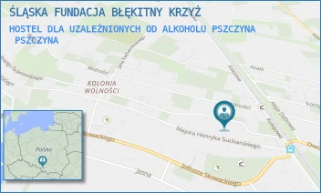 HOSTEL DLA UZALEŻNIONYCH OD ALKOHOLU PSZCZYNA - ŚLĄSKA FUNDACJA BŁĘKITNY KRZYŻ - UL. IGNACEGO PADEREWSKIEGO 3,  PSZCZYNA