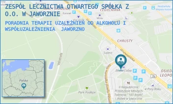PORADNIA TERAPII UZALEŻNIEŃ OD ALKOHOLU I WSPÓŁUZALEŻNIENIA - ZESPÓŁ LECZNICTWA OTWARTEGO SPÓŁKA Z O.O. W JAWORZNIE - UL. GRUNWALDZKA 235,  JAWORZNO