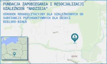 OŚRODEK REHABILITACYJNY DLA UZALEŻNIONYCH OD SUBSTANCJI PSYCHOAKTYWNYCH DLA DZIECI - FUNDACJA ZAPOBIEGANIA I RESOCJALIZACJI UZALEŻNIEŃ "NADZIEJA" - BARKOWSKA 167C/BRAK,  BIELSKO-BIAŁA