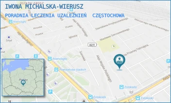 PORADNIA LECZENIA UZALEŻNIEŃ - IWONA MICHALSKA-WIERUSZ - UL. BARLICKIEGO 2,  CZĘSTOCHOWA