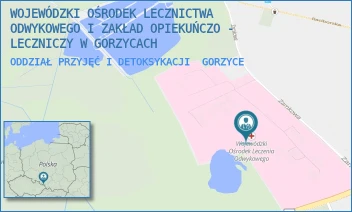 ODDZIAŁ PRZYJĘĆ I DETOKSYKACJI - WOJEWÓDZKI OŚRODEK LECZNICTWA ODWYKOWEGO I ZAKŁAD OPIEKUŃCZO - LECZNICZY W GORZYCACH - UL. ZAMKOWA 8,  GORZYCE