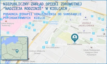 PORADNIA TERAPII UZALEŻNIENIA OD SUNSTANCJI PSYCHOAKTYWNYCH - NIEPUBLICZNY ZAKŁAD OPIEKI ZDROWOTNEJ "NADZIEJA RODZINIE" W KIELCACH - KARCZÓWKOWSKA 36, KIELCE