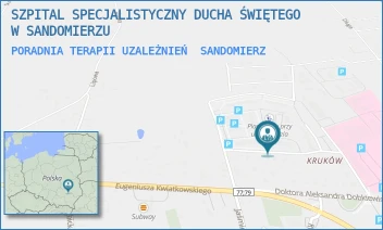 PORADNIA TERAPII UZALEŻNIEŃ - SZPITAL SPECJALISTYCZNY DUCHA ŚWIĘTEGO W SANDOMIERZU - SCHINZLA 13,  SANDOMIERZ