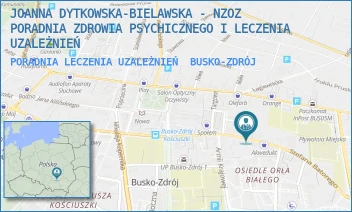 PORADNIA LECZENIA UZALEŻNIEŃ - JOANNA DYTKOWSKA-BIELAWSKA - NZOZ PORADNIA ZDROWIA PSYCHICZNEGO I LECZENIA UZALEŻNIEŃ - STEFANA BATOREGO 11A,  BUSKO-ZDRÓJ