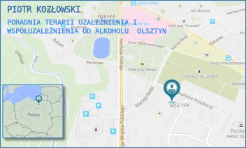 PORADNIA TERAPII UZALEŻNIENIA I WSPÓŁUZALEŻNIENIA OD ALKOHOLU - PIOTR KOZŁOWSKI - PUSZKINA 13,  OLSZTYN
