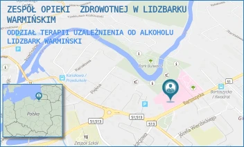 ODDZIAŁ TERAPII UZALEŻNIENIA OD ALKOHOLU - ZESPÓŁ OPIEKI  ZDROWOTNEJ W LIDZBARKU WARMIŃSKIM - BARTOSZYCKA 3,  LIDZBARK WARMIŃSKI