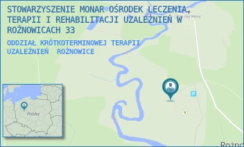 ODDZIAŁ KRÓTKOTERMINOWEJ TERAPII UZALEŻNIEŃ - STOWARZYSZENIE MONAR OŚRODEK LECZENIA, TERAPII I REHABILITACJI UZALEŻNIEŃ W ROŻNOWICACH 33 - 33,  ROŻNOWICE