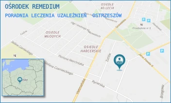 PORADNIA LECZENIA UZALEŻNIEŃ - OŚRODEK REMEDIUM - HARCERSKA 8,  OSTRZESZÓW