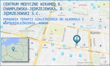 PORADNIA TERAPII UZALEŻNIENIA OD ALKOHOLU I WSPÓŁUZALEŻNIENIA - CENTRUM MEDYCZNE WIKAMED D. CHAMPLEWSKA-JĘDRZEJEWSKA, D. JĘDRZEJEWSKI S.C. - POWSTAŃCÓW STYCZNIOWYCH 2/98,  KONIN