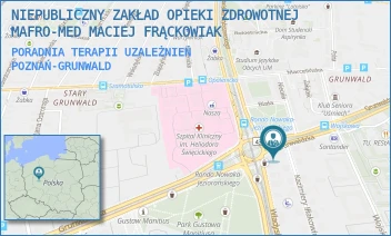 PORADNIA TERAPII UZALEŻNIEŃ - NIEPUBLICZNY ZAKŁAD OPIEKI ZDROWOTNEJ  MAFRO-MED MACIEJ FRĄCKOWIAK - GRUNWALDZKA 42/1,  POZNAŃ-GRUNWALD