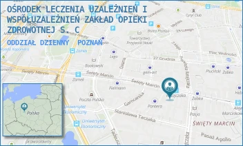 ODDZIAŁ DZIENNY - OŚRODEK LECZENIA UZALEŻNIEŃ I WSPÓŁUZALEŻNIEŃ ZAKŁAD OPIEKI ZDROWOTNEJ S. C - ŚW.MARCIN 39 4,  POZNAŃ