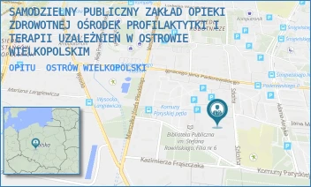 OPITU - SAMODZIELNY PUBLICZNY ZAKŁAD OPIEKI ZDROWOTNEJ OŚRODEK PROFILAKTYTKI I TERAPII UZALEŻNIEŃ W OSTROWIE WIELKOPOLSKIM - SZKOLNA 24,  OSTRÓW WIELKOPOLSKI