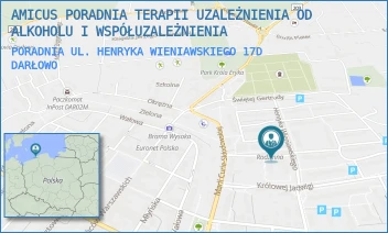 PORADNIA UL. HENRYKA WIENIAWSKIEGO 17D - AMICUS PORADNIA TERAPII UZALEŻNIENIA OD ALKOHOLU I WSPÓŁUZALEŻNIENIA - HENRYKA WIENIAWSKIEGO 17D,  DARŁOWO