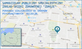 PORADNIA UZALEŻNIENIA OD ŚRODKÓW PSYCHOAKTYWNYCH - SAMODZIELNY PUBLICZNY SPECJALISTYCZNY ZAKŁAD OPIEKI ZDROWOTNEJ "ZDROJE" W SZCZECINIE - ŚW. WOJCIECHA 7,  SZCZECIN