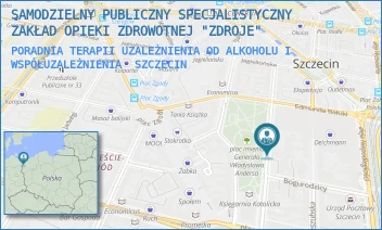 PORADNIA TERAPII UZALEŻNIENIA OD ALKOHOLU I WSPÓŁUZALEŻNIENIA - SAMODZIELNY PUBLICZNY SPECJALISTYCZNY ZAKŁAD OPIEKI ZDROWOTNEJ "ZDROJE" W SZCZECINIE - ŚW. WOJCIECHA 7,  SZCZECIN