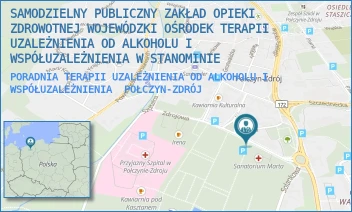 PORADNIA TERAPII UZALEŻNIENIA OD ALKOHOLU I WSPÓŁUZALEŻNIENIA - SAMODZIELNY PUBLICZNY ZAKŁAD OPIEKI ZDROWOTNEJ WOJEWÓDZKI OŚRODEK TERAPII UZALEŻNIENIA OD ALKOHOLU I WSPÓŁUZALEŻNIENIA W STANOMINIE - ZDROJOWA 6,  POŁCZYN-ZDRÓJ