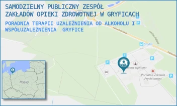 PORADNIA TERAPII UZALEŻNIENIA OD ALKOHOLU I WSPÓŁUZALEŻNIENIA - SAMODZIELNY PUBLICZNY ZESPÓŁ ZAKŁADÓW OPIEKI ZDROWOTNEJ W GRYFICACH - NIECHORSKA 27,  GRYFICE