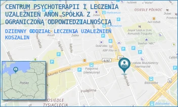 DZIENNY ODDZIAŁ LECZENIA UZALEŻNIEŃ - CENTRUM PSYCHOTERAPII I LECZENIA UZALEŻNIEŃ ANON SPÓŁKA Z OGRANICZONĄ ODPOWIEDZIALNOŚCIĄ - MONTE CASSINO 13,  KOSZALIN